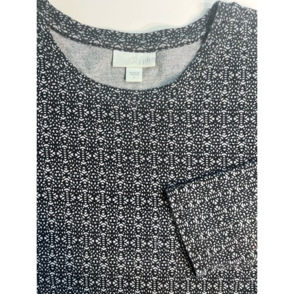 J. JILL Long Sleeve‎ Tunic Top Size S Tall Black Gray Stretches